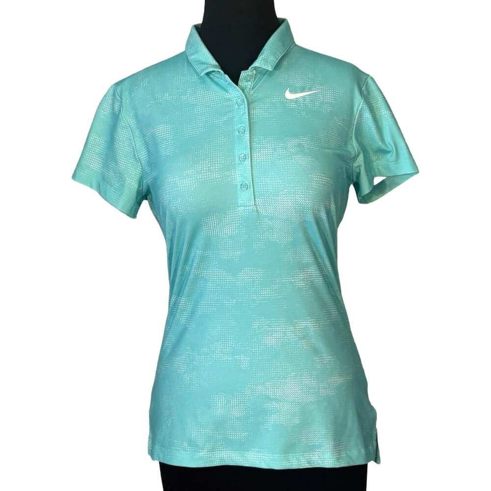 Nike Golf Dry Victory Printed Polo Small Green Frost